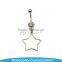 Wholesale Cheap Unique Cool Star Shape Sublimation Hypoallergenic Pregnancy Surgical Nickel Free Steel Belly Button Rings