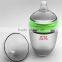 Eco-friendly Food Grade Silicone Baby Bottle with Dispensing Spoon&Plastic Storage Cap