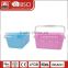 Wholesale cheap small Plastic Baskets with Handles fruit basket for Storage Shopping bathroom