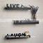 3 Shelves Wooden Rounded Floating Cube Wall Shelves with the letter