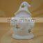 High white porcelain christmas figurine with LED light for decoration