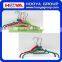 50PCS SET Classiscal Colourful Plastic Velvet Flocking Clothes Hanger for shirt and suit