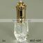 10ml clear round glass vintage nail brush bottle with arabesquitic nail paint brushes cap