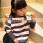 2016 autumn new model baby girls sweater designs striped pullover cloak