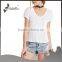Plain white t-shirts v neck t shirts with pocket tee