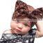 baby headbands accessories printing ribbon bow elastic band