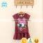 2017 summer new Korean children Girls baby shorts suit girls clothes sets 2 piece clothing for kids