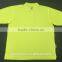 High visibility 100% polyester birdeye fabric yellow fluorescent polo shirt