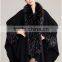 Europe and the United States autumn and winter fashion women knitted shawl cloak coat female fur shawl