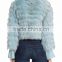 YR960 Luxury Style Rabbit and Raccoon Hand knitted Fur Garment Real Fur Jacket