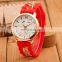 metal strap with silicone knitting / colorful silicone watch with movement quartz