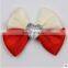 DOUBLE COLORS BOWKNOT WITH CRYSTAL CUTE BOWKNOT FOR CHILDREN HEADWEAR ACCESSORIES WEDDING CLOTHES DECORATION