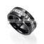 China factory polished black ceramic jewelry ring