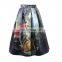 Factory OEM Type A Line Broadcloth Fabric Women Fashion Skirt Knee Length Cat Pattern Printed Skirt For Lady