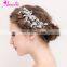 Amelie Handmade Bridal Hair Ornaments Rhinestone Leaf Clusters Lush Bridal Clip Bridal Headpieces Boho for Wedding Party