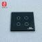 Custom black 3mm 4mm 86*86 glass panel for touch switch