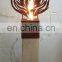 2018 new design corten steel column trellis fire pit