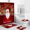 Custom design printing bathroom set christmas decoration shower curtain set for bathroom