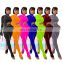 2020 Autumn Hot Sales Women Striped Fashion Two Piece Clothing Set Ladies Fitness Yoga Suit 2 Piece Set Women Clothing Set