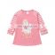 BeTheQueen pink girls turkey print tshirt kids cotton ruffle sleeved t shirt