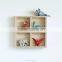 Custom unfinished wooden wall box shelf,small wood shelves for wall
