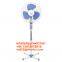 16 inch electric plastic stand fan standing fan with cross base and remote control