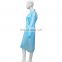 Waterproof lightweight sterile breathable droplets hospital medical protection gowns clothing with rib cuff