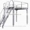 safe and practical working platform with stainless steel stairs&guardrail