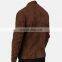 Bomber jacket brown color design for men high quality material and low price pure leather jackets