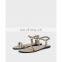 Women unique design soft and comfortable ankle strap metal buckle closure sandals shoes ladies evening shoes