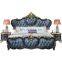 2020 Blue Antique Bed Room Furniture Bedroom Set Luxury Royal King Size Bed