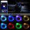 Newest 6 in 1 RGB LED Atmosphere Car Light Interior Ambient Light Fiber Optic Strips Light by Ap Control 8M Fiber Optic Bandp