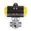 COVNA High Pressure Flow Control 3 Way Automatic Pneumatic Actuated Ball Valve