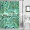 Marble designers bathroom shower curtain and rug set