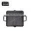 Square two ears cast iron pre-seasoned thread interior bottom grill pan non-stick cast iron cookware set