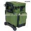 Waterproof Olive Green Oterdoor Rolling Fishing Tackle Bag With 4 Rod Holds