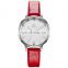 SHENGKE Elegant Lady Watch Diamond Cutting Glass Diamond Index Dial Soft Leather Band Japanese Quartz Movement K8030L