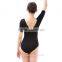 V Front and Back Ballet Leotard Girls Short Sleeve Leotard Gymnastics Leotard