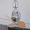 Shake head variable frequency ceiling fan light