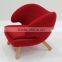 replica fiberglass material elegant grace cashmere Finn Juhl Pelican Chair with solid wood frame