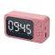 High Quality Bluetooth desktop mirror bluetooth Portable Bluetooth radio Wireless Speaker with Alarm Clock