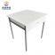 Product descriptions from the supplier Overview Product Description Size 700*700*750mm Desk TOP Top is MDF 18MM, PVC edges Frame Round Tube with Powder Coating Packing Folding legs, CKD,1 set/Carton Color White top,Gray base like,Maxima chair RAL  Product
