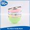 Best sale colorful stainless steel and plastic mixing bowl set for kid