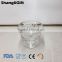 China Factory Elegant Long Stem Crtstal Wave Mouth Ice Cream /dessert Glass Bowl With Embossed