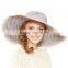 Newest design wide brim glance sombrero straw hat wholesale for lady