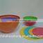 Plastic Salad Bowl Set of 4 with Colorful Lids