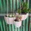 custom plastic shallow wall mounted hanging flower pots with hook