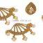 Indian Antique Gold Polished Finishing Drop Earrings
