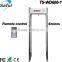 0-299 high sensitivity adjustable 6 zones security door frame metal detector with traffic counter LCD