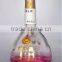 clear flint glass material decorated beverage vodka bottle